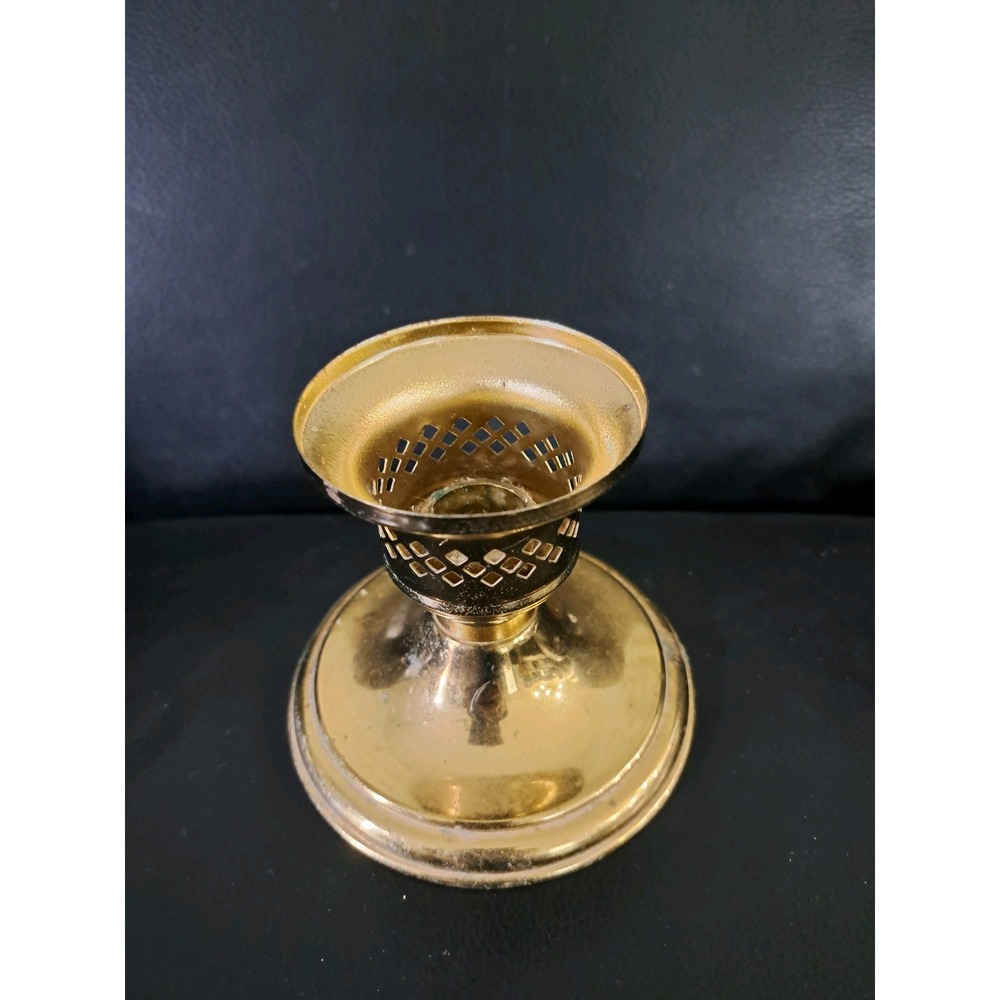 Princess House Brass Base Hurricane Great‎ Condition